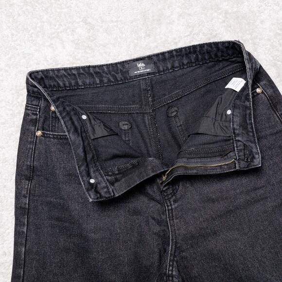 Dressed in LaLa Effortlessly Cool Wide Leg Denim Throwback Black Womens M 32x31 - Picture 8 of 14